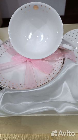 Чайный набор в горошек