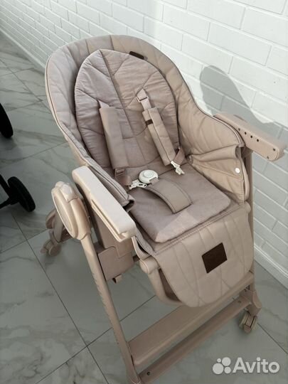 Стульчик для кормления happy baby lux розовый