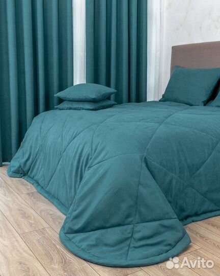 Покрывало новое Эдем синяя птица на диван