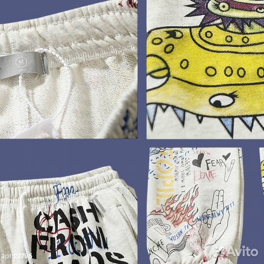 Спорт штаны NO name С мультяшными граффити 52(L/XL)