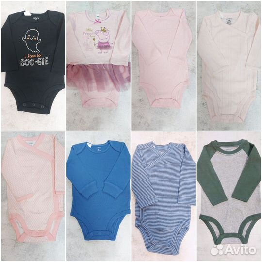 Боди новое с длинным рукавом Carters 68