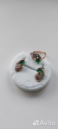 Серьги+ кольцо