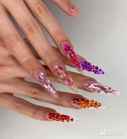Маникюр, наращивание ногтей, экстрим.наращивание