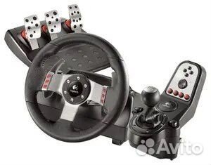 Игровой руль logitech g27+подставка+DriveHub