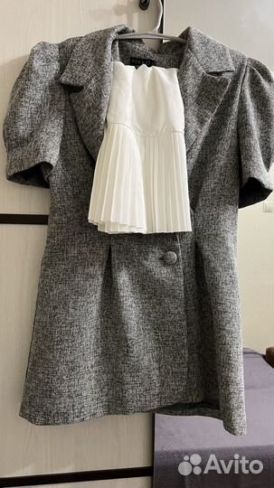 Платье пиджак с юбкой из твида 48