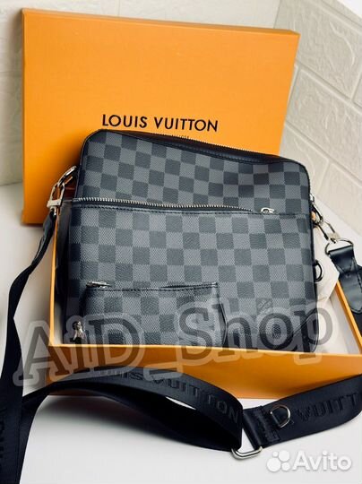 Сумка louis vuitton мужская 3в1 (чёрная)