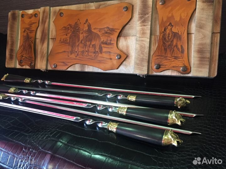 Подарочные наборы шампуров,фляг,ножей