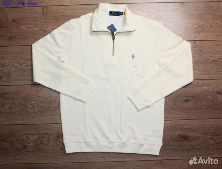 Polo Ralph Lauren молочный джемпер полузамок (Арт.93954)