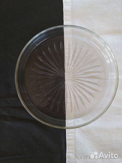 Блюдо (поднос) из толстого стекла