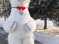 Белый мишка медведь,надувной костюм.Новый 2м 60 см