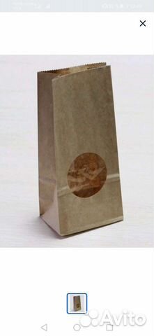 Крафт пакеты с окошком 20/10/6