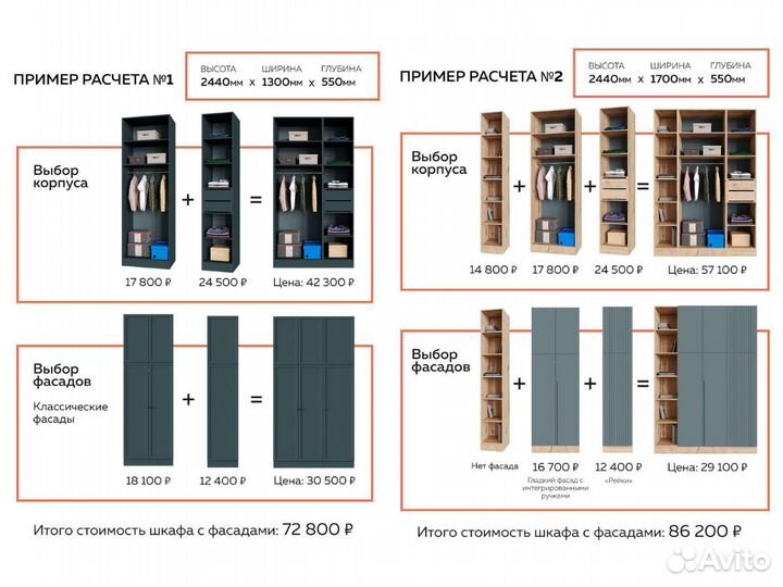 Современный шкаф из модулей от производителя