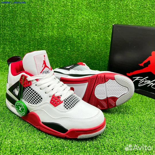 Кроссовки Nike Jordan 4 Красно-Белый