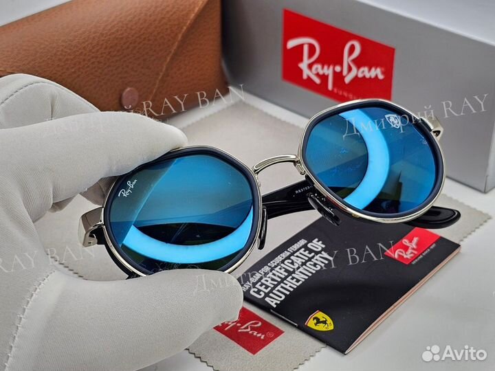 Очки Ray Ban 3703 Ferrari Blue Mirror Стекло