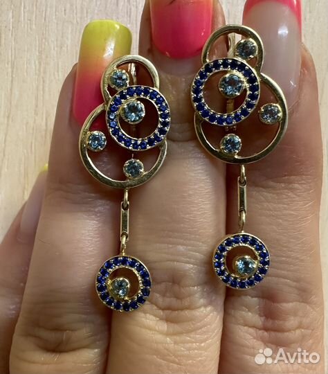 Серьги золотые 585 пробы