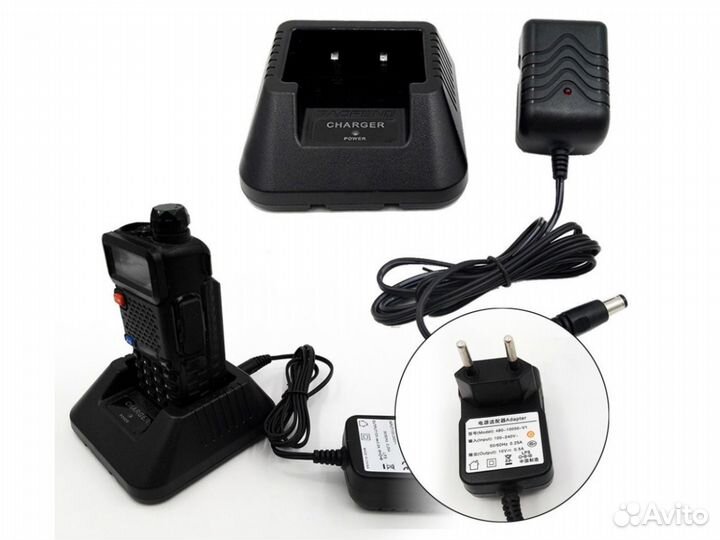 Зарядное устройство Baofeng uv-5r стакан + адаптер