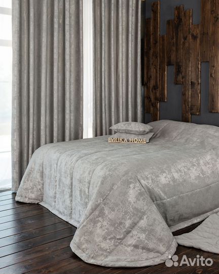 Покрывало Зарина светло-серый новое плед