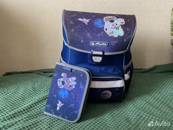 Рюкзак школьный(с пеналом) для мальчика herlitz