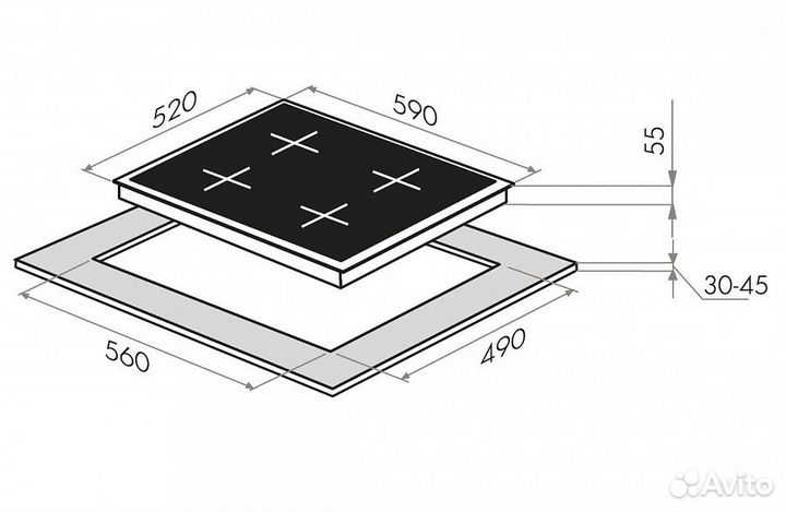 Индукционная панель maunfeld EVI.594.FL2(S) -GR