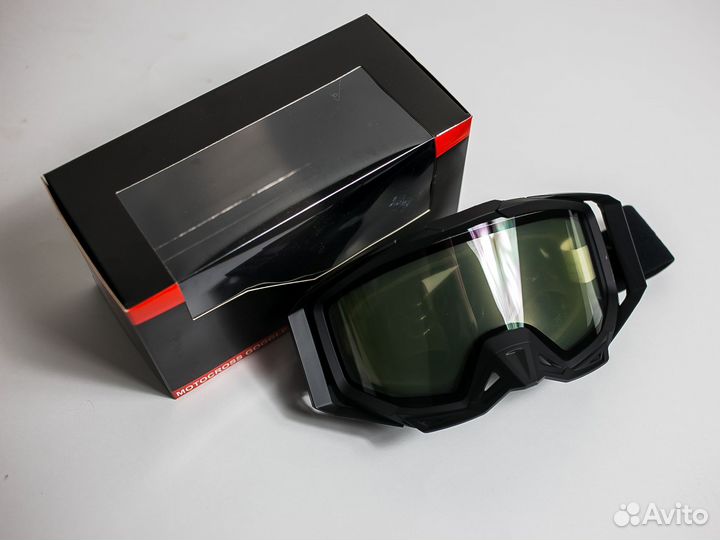 Очки кроссовые starks №101 black с двойной линзой