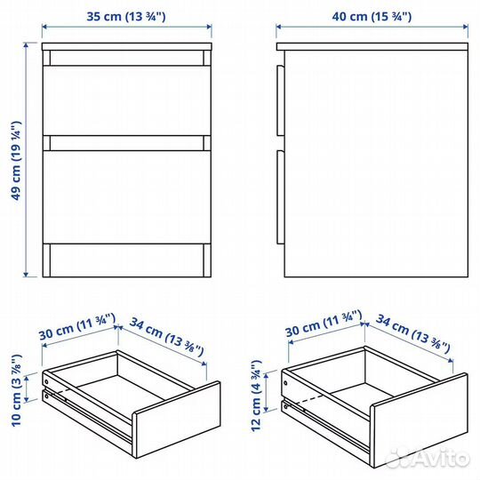 Прикроватная тумбочка IKEA