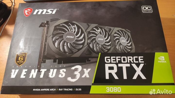 Видеокарта RTX 3080 ventus 3X 10G OC