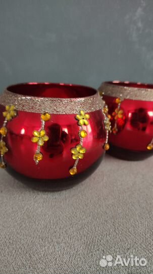 Стеклянные подсвечники