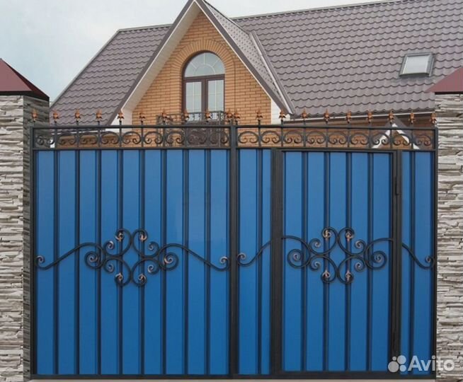 Ворота металлические распашные