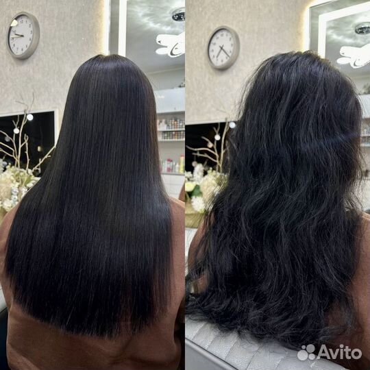 Кератиновое выпрямление волос