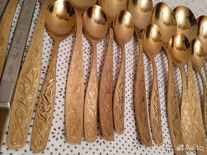 Столовые приборы на 6 персон,нержавейка,лотом,торг