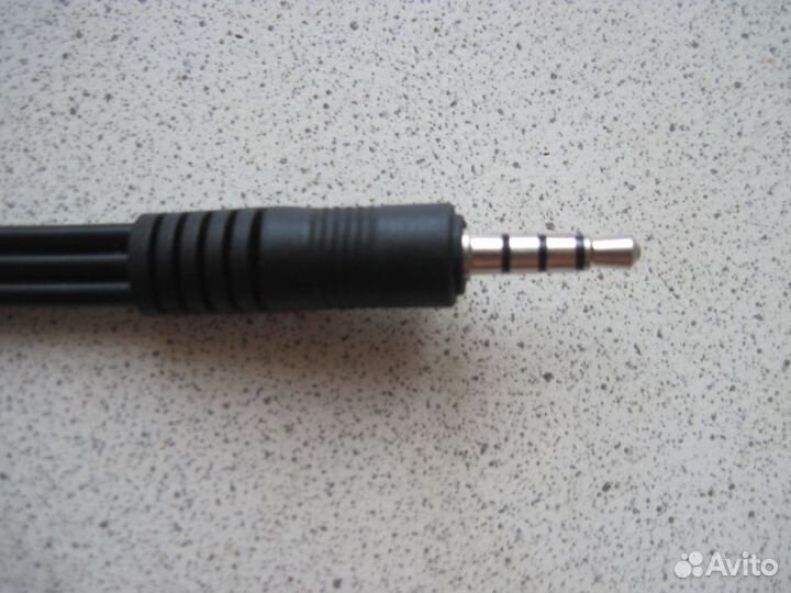 Переходник Jack 3.5mm 4 контакта (male) - 3x Jack