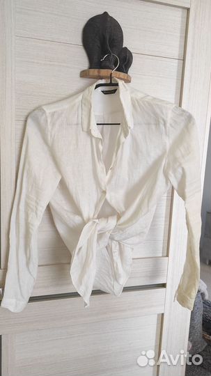 Рубашка лен Massimo Dutti женская 48 р. (рос.)