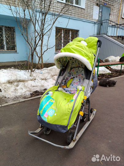 Детские санки коляска ника