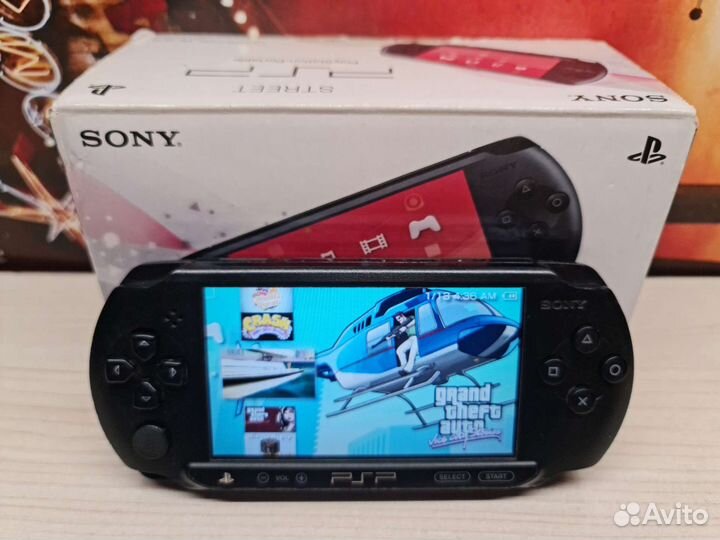 Отличная PSP E1008+карта памяти+игры(прошитая)