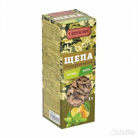 Щепа Boyscout 61461 для копчения Груша и Мята 1 л