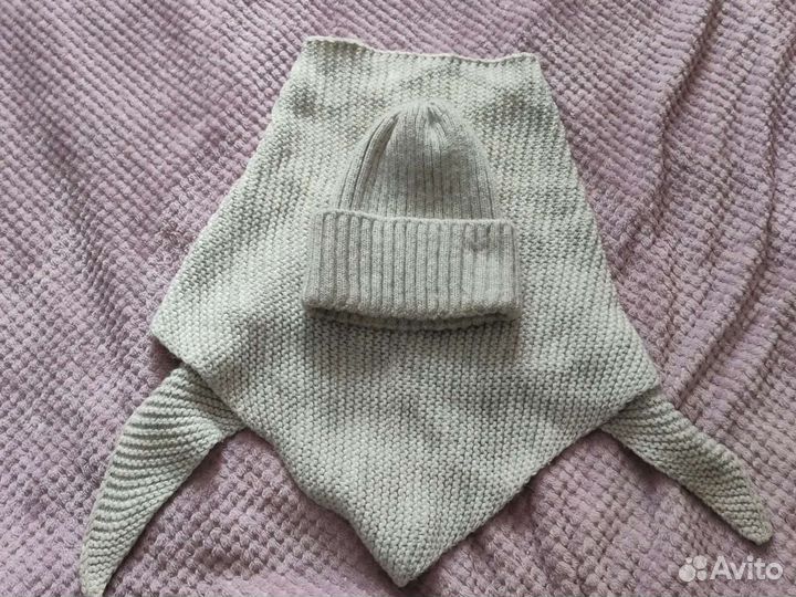 Шапка с шарфом