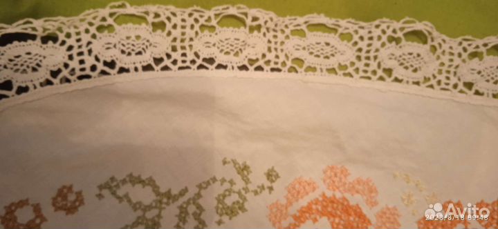 Кружев. подзор, скатерть ручн.раб