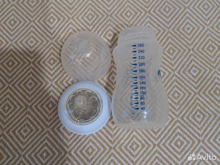 Молокоотсос avent ручной +бутылка с соской