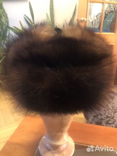 Шапка ушанка из соболя целиковпя 57-59