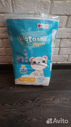 Подгузники watashi 3M 4-9 кг