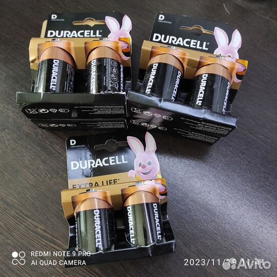 Батарейки дюрасел Duracell, 2 шт