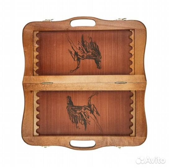 Нарды кожаные 40x40см дипломат (с ручкой)