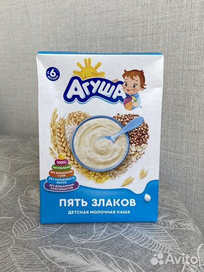 Каша молочная агуша 5 злаков