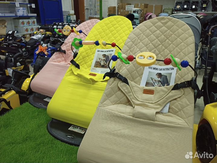 Шезлонг детский новый много цветов