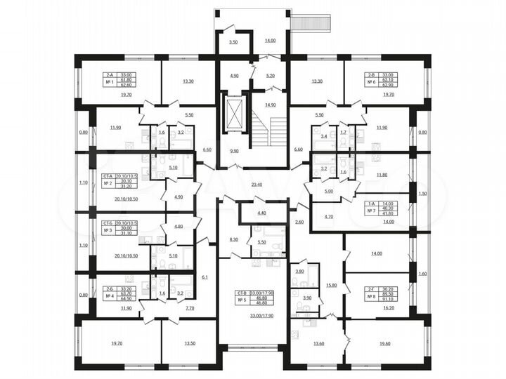 1-к. квартира, 46,8 м², 1/9 эт.