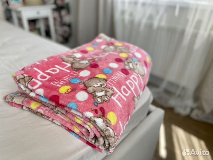 Плед детский плюшевый