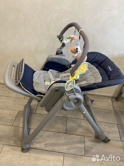 Детский стул для кормления chicco polly, шезлонг