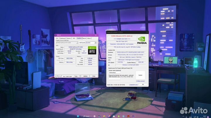 Видеокарта RTX 3050 8GB