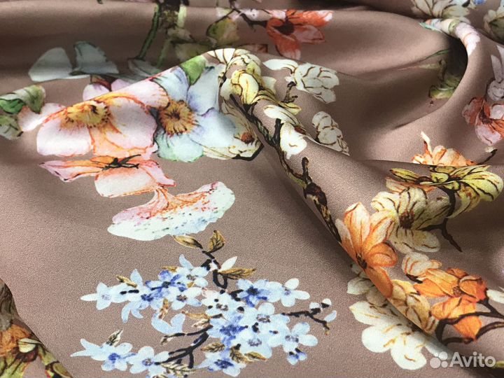 Ткань шёлк Армани принт