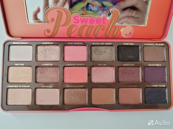 Палетка too faced sweet peach